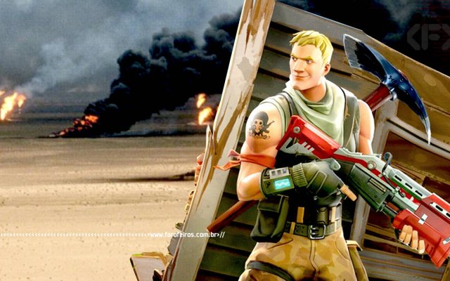 Fortnite está vendendo petróleo - Imagem do jogo à de poço de petróleo pegando fogo - BLOG FAROFEIROS