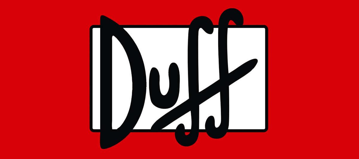 Logo Duff - Os Simpsons - Duff agora no Brasil