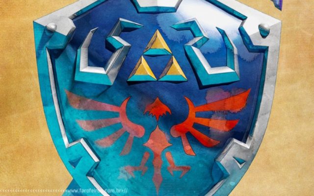 Pen drive do escudo de Hyrule de The Legend of Zelda - Blog Farofeiros