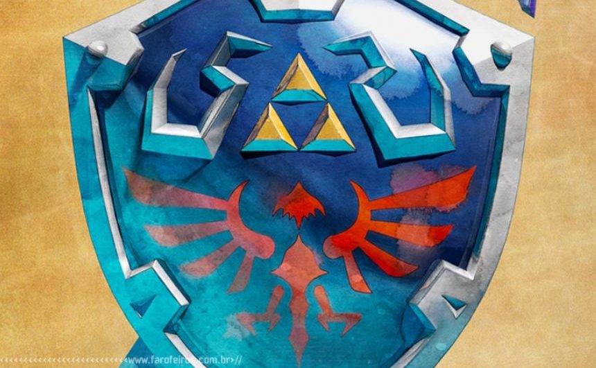 Pen drive do escudo de Hyrule de The Legend of Zelda - Blog Farofeiros