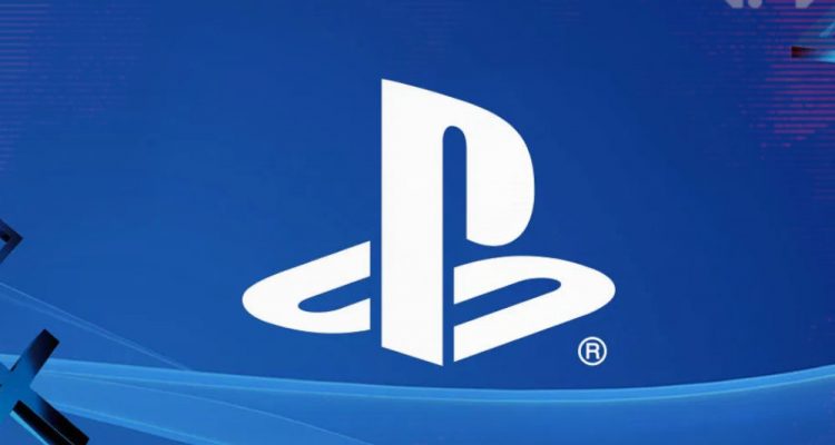Logotipo do Playstation com um "P" e um "S" brancos entrelaçados em um fundo em tons de azul. Na parte inferior, a marca d'água do site www.farofeiros.com.br