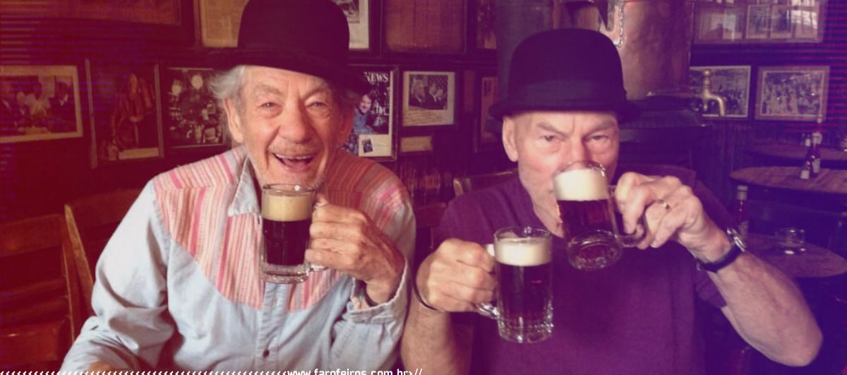Xavier tomando cerveja com Magneto - Ian McKellen - Patrick Stweart - Blog Farofeiros