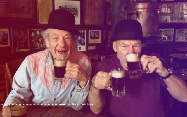 Xavier tomando cerveja com Magneto - Ian McKellen - Patrick Stweart - Blog Farofeiros