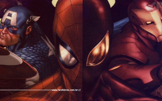 Homem Aranha - Aranha de Ferro - Guerra Civil - Marvel Comics - www.farofeiros.com.br