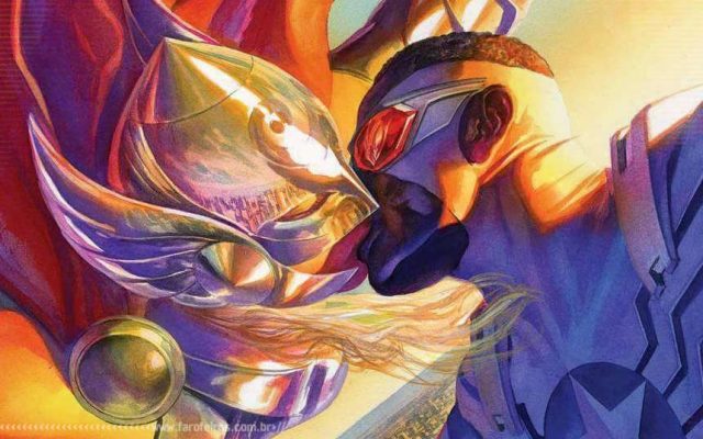 Capitão América beijando Thor - Blog Farofeiros