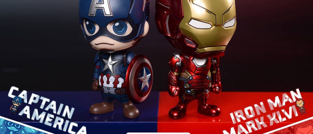 Capitão América: Guerra Civil em versão cosbaby pela Hot Toys