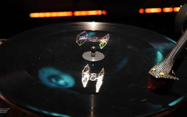 Disco com holograma de Star Wars