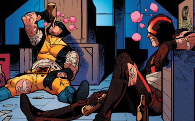 Acho que eu bebi - Wolverine e Ciclope