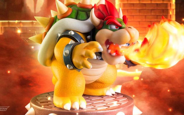Estátua do Bowser o vilão de Super Mario