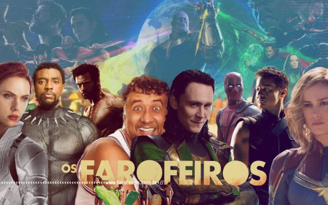 Montagem sátírica que mistura personagem do filme Os Farofeiros com personagens da Marvel Studios. À frente, em destaque, vemos Lima abraçando Loki por trás. Na parte inferior, a marca d'água do site www.farofeiros.com.br