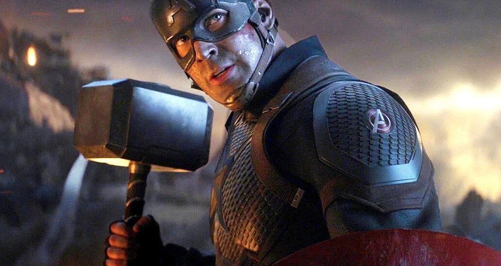 Capitão América com o martelo do Thor - Vingadores - Ultimato - Blog Farofeiros