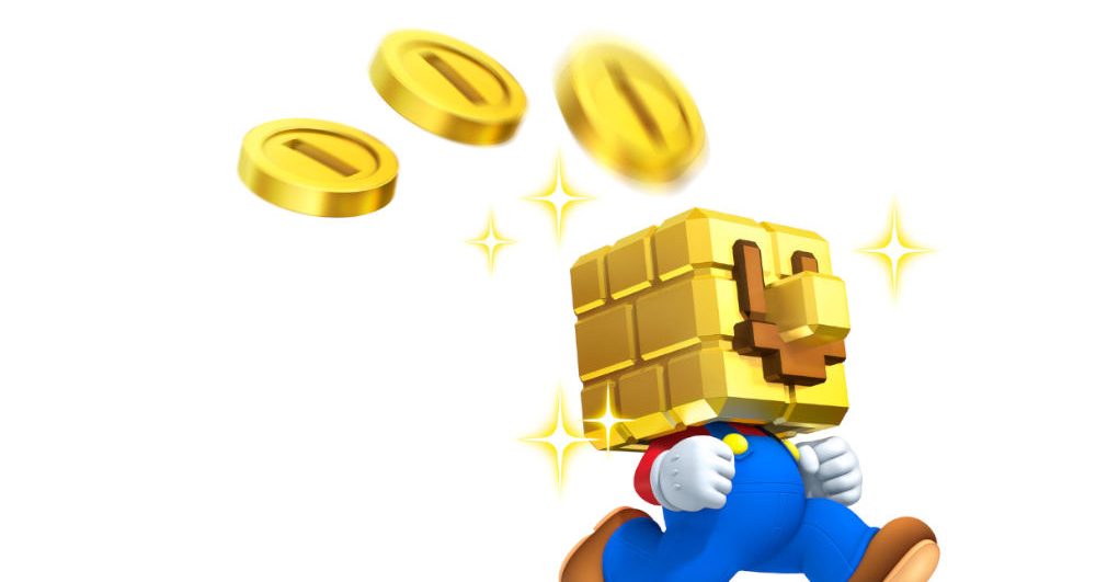 O problema é o dinheiro - Super Mario - Cabeça de bloco - Blog Farofeiros