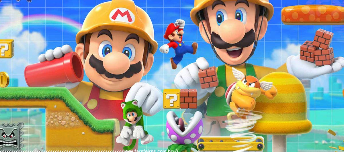 Irmãos à Obra nas Redes Sociais - Thii Gouveia - Super Mario Maker 2 - Blog Farofeiros