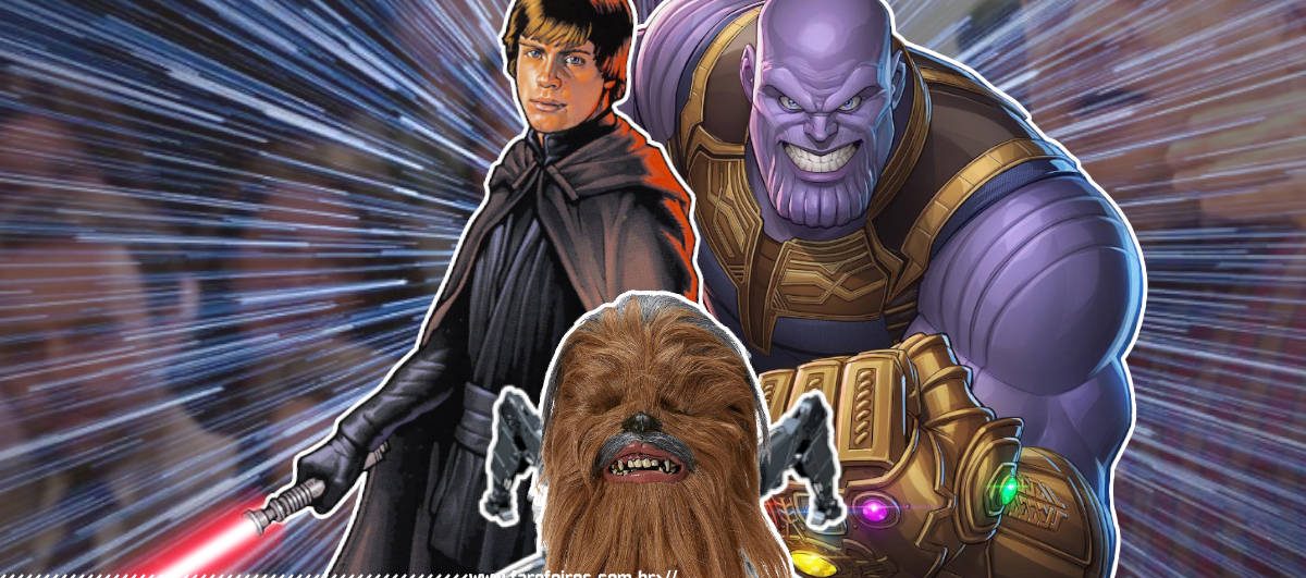 Star Wars de Patton Oswalt - Thanos - Luke Skywalker - Cabeça do Chewbaca com corpo robô - Blog Farofeiros