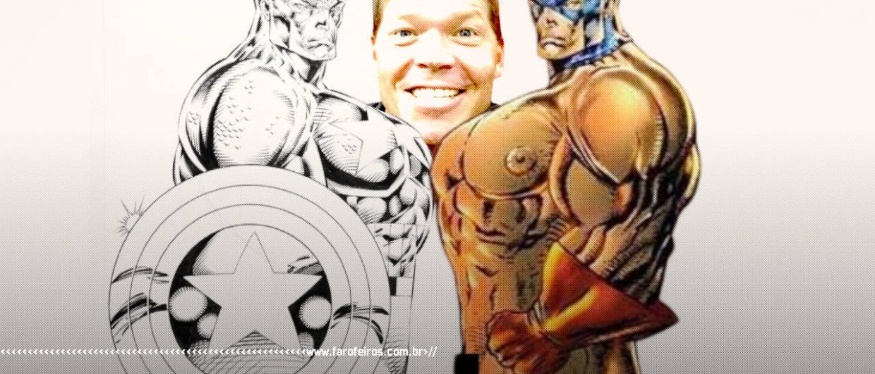 Capitão América peitudo torto e de braço curto do Rob Liefeld - Comparativo - BLOG FAROFEIROS