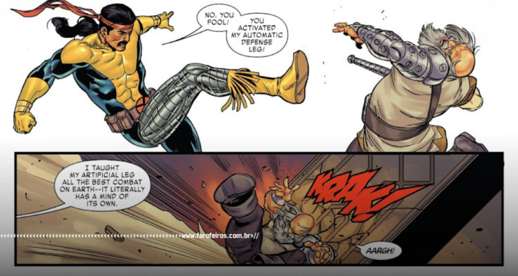 Forge com perna de defesa automática - Iron Man #14 - Outra Semana nos Quadrinhos #36 - Blog Farofeiros