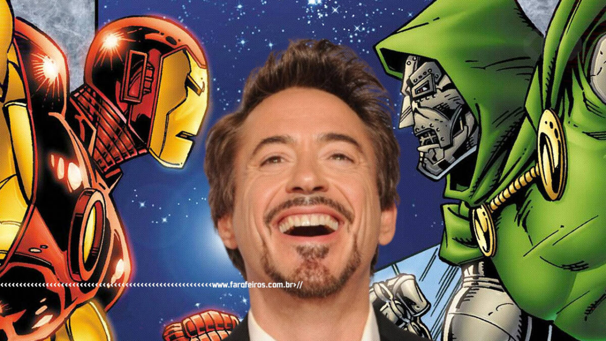 Montagem Doutor Destino Robert Downey Jr e Homem de Ferro