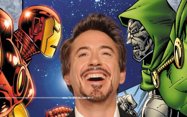 Montagem Doutor Destino Robert Downey Jr e Homem de Ferro