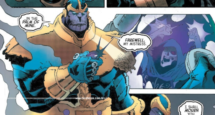 Thanos aprisiona a Morte na Joia - Marvel Comics