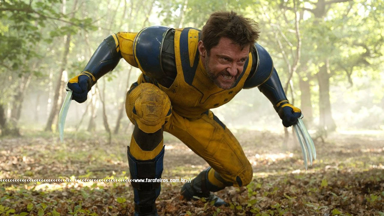 Wolverine com as garras para fora pronto para atacar - Filme Deadpool e Wolverine