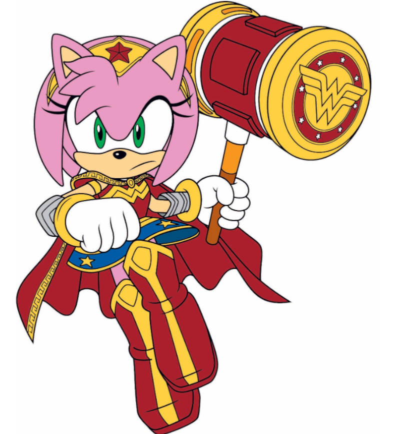 Amy Rose como Mulher Maravilha - Blog FAROFEIROS