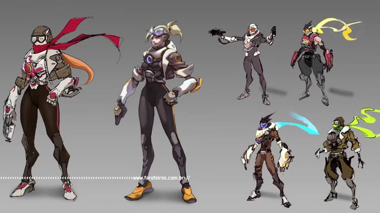 Arte conceitual de Tracer de Overwatch - O que é o Project Titan - blog FAROFEIROS