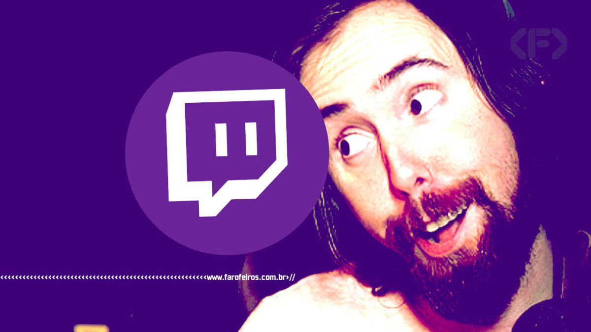 Asmongoldo com o logo tipo da Twitch