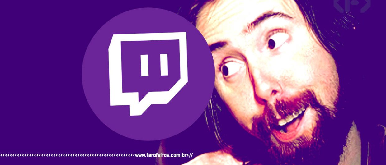 Asmongoldo com o logo tipo da Twitch