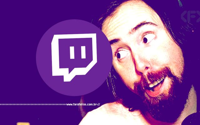 Asmongoldo com o logo tipo da Twitch