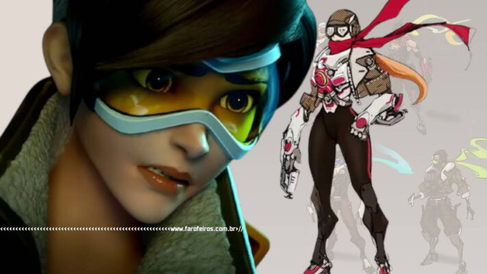 Tracer de Overwatch olhando para arte conceitual - O que é o Project Titan - blog FAROFEIROS