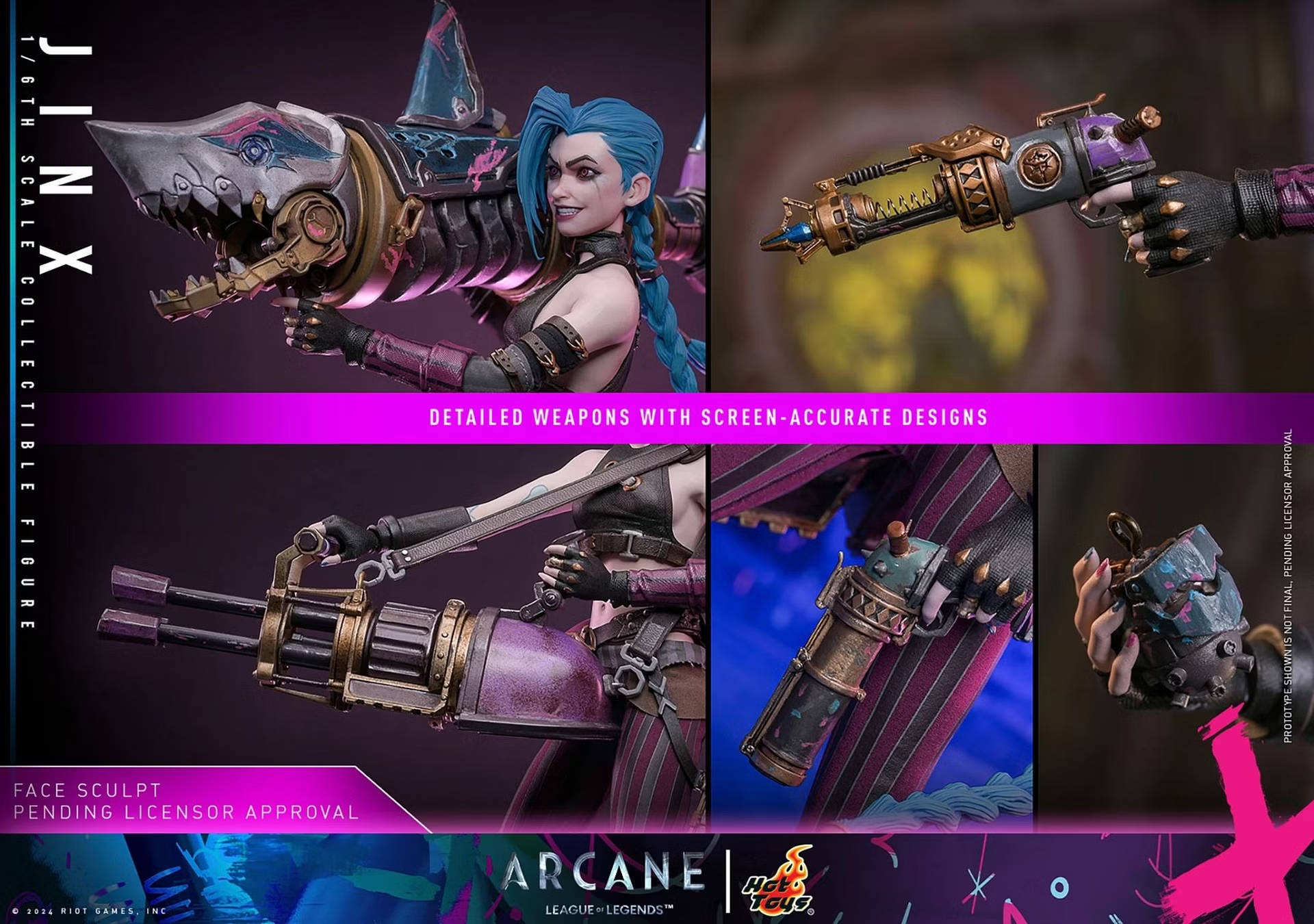 Hot Toys revela Jinx de Arcane - League of Legends - blog FAROFEIROS