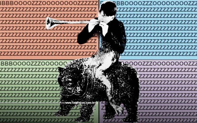 BOLSONARO MASTIGOU O DORFLEX - meme de Jair Bolsonaro sentado em um urso em um fundo colorido dividido em quatro cores escrito BOZOZZZ - blog FAROFEIROS