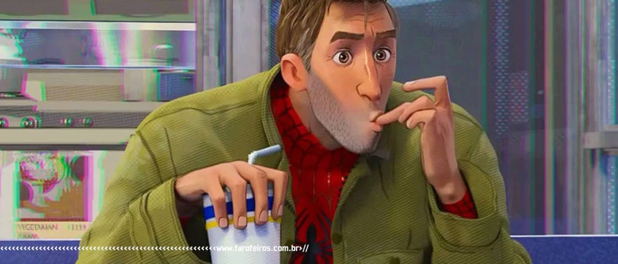 Grandes poderes sem responsabilidades - Homem Aranha dançando no Aranhaverso - blog FAROFEIROS