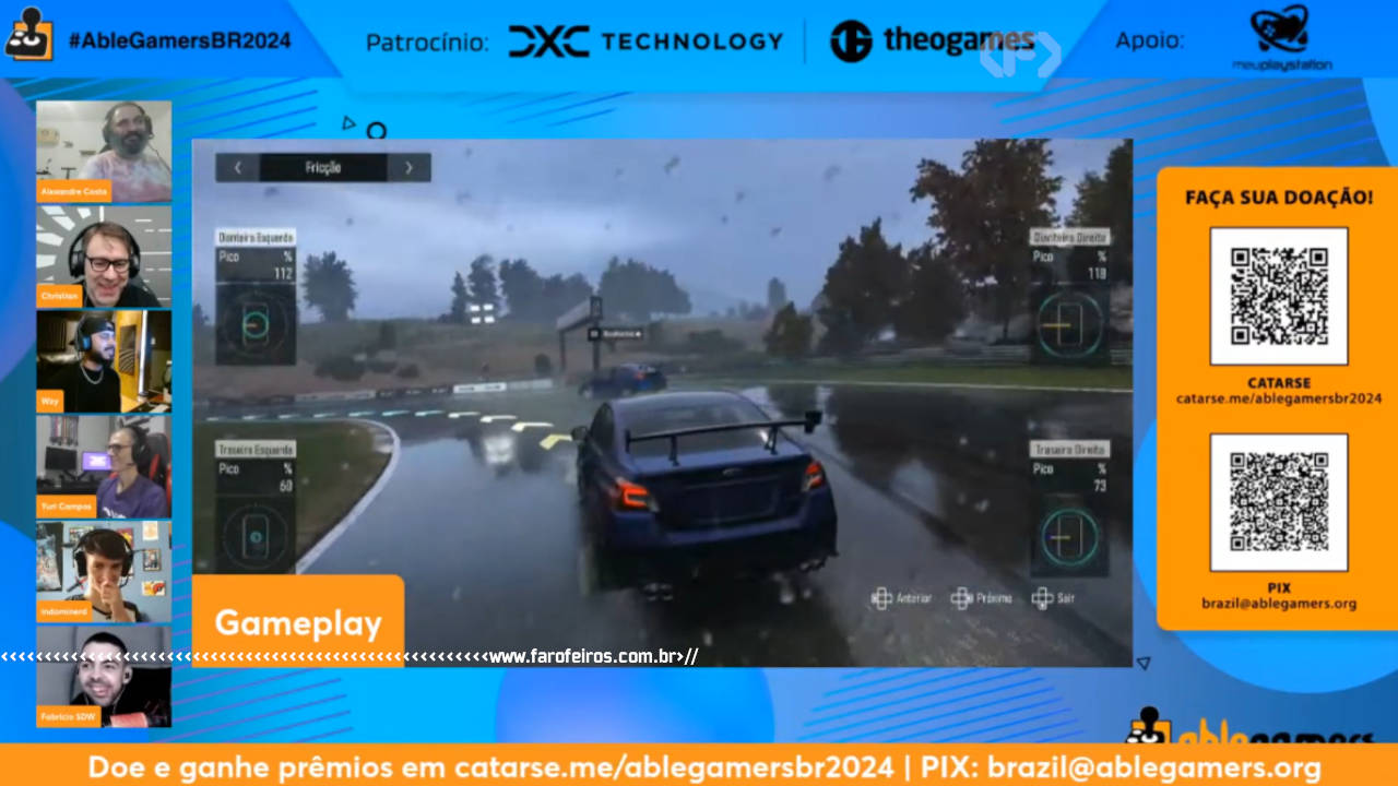 Live da AbleGamers Brasil 2024 - blog FAROFEIROS
