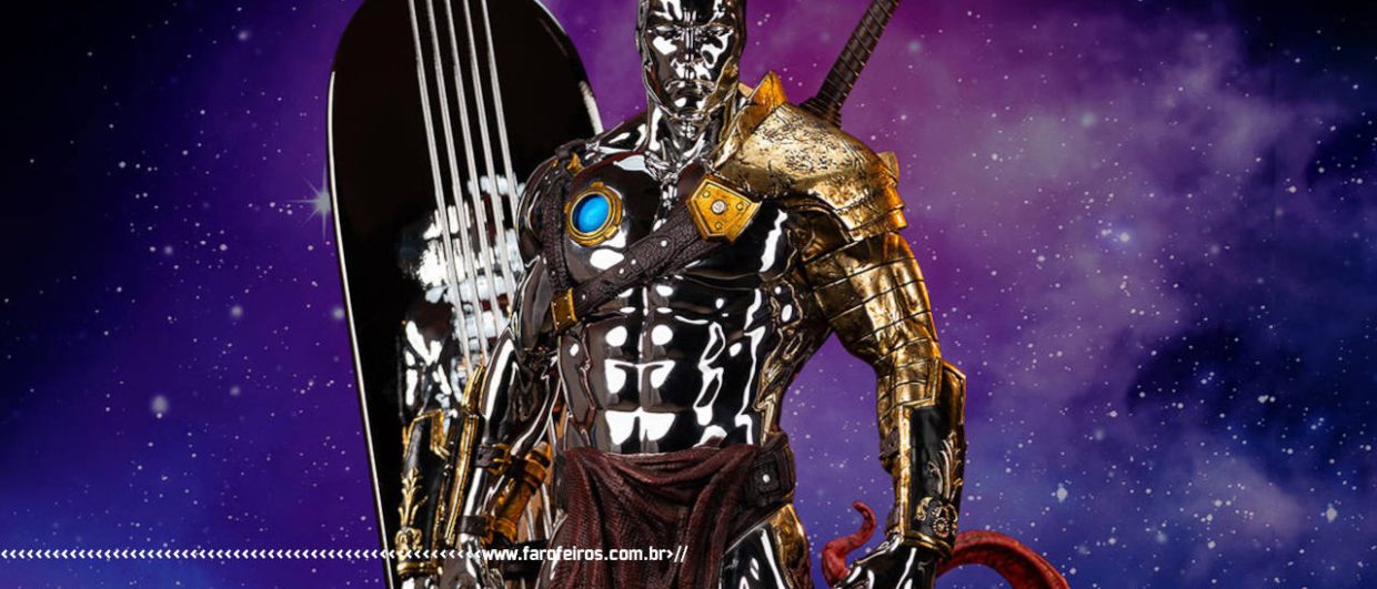 Estátua do Surfista Prateado gladiador - blog FAROFEIROS
