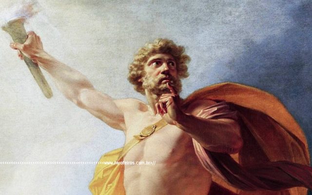 Prometeu leva o fogo à humanidade Por Heinrich Friedrich Füger - blog FAROFEIROS