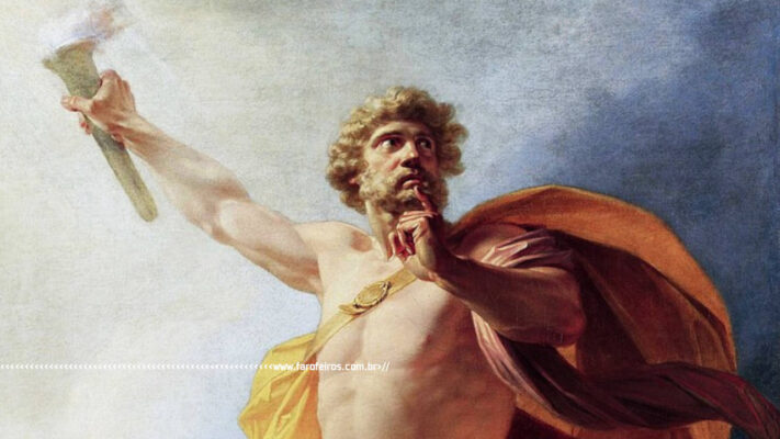 Prometeu leva o fogo à humanidade Por Heinrich Friedrich Füger - blog FAROFEIROS