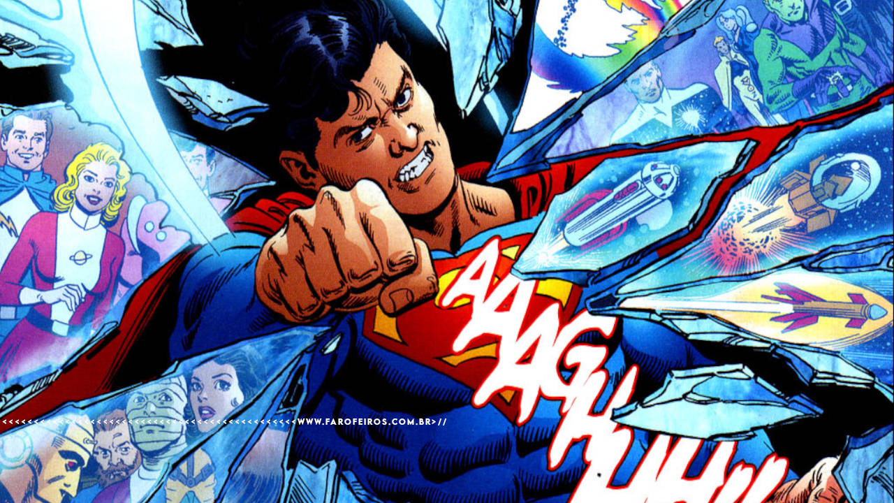Superboy Prime - Retcon Punch - Crise Infinita - Superman socando a realidade - blog FAROFEIROS
