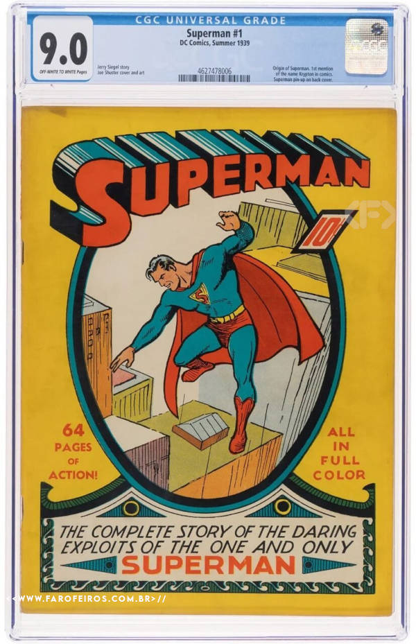 Superman #1 é vendido por US$ 9 milhões - blog FAROFEIROS - CGC GRADE