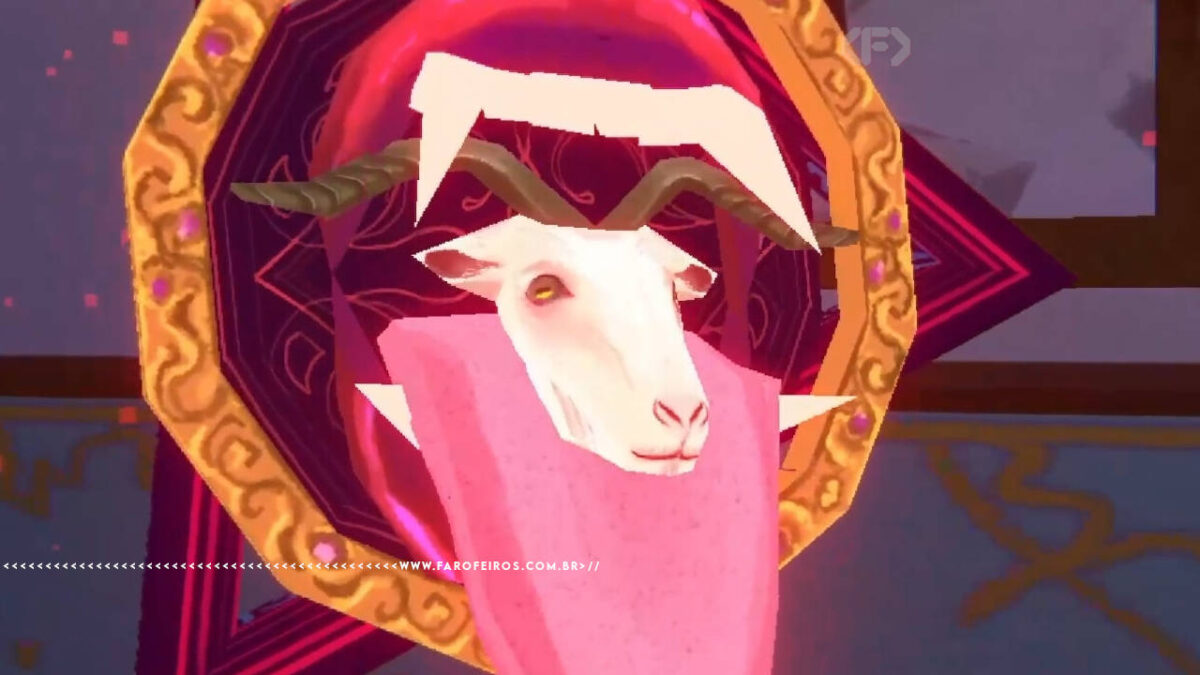 Bode saindo de uma boca do jogo Sorry We Are Closed - FAROFEIROS.COM.BR