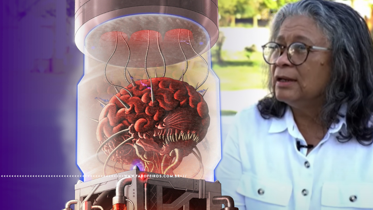 Xuxa é a Samus Aran - Ilustração de Mother Brain ao lado de foto de Marlene Mattos - blog FAROFEIROS