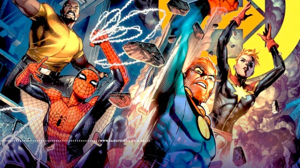 Recorte de capa do gibi dos Vingadores com Miracleman em destaque